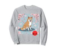 Japonés Shiba Inu Sakura Cerezo Flores Kanji Sudadera
