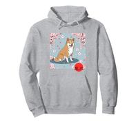 Japonés Shiba Inu Sakura Cerezo Flores Kanji Sudadera con Capucha