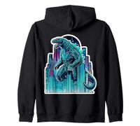 Japonés Steampunk Monstruo Lagarto Robot Anime Manga Japón Sudadera con Capucha