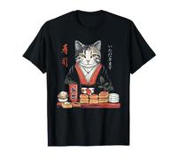 Japonés Sushi Cat Kawaii Foodie Itadakimasu Cultura Arte Camiseta