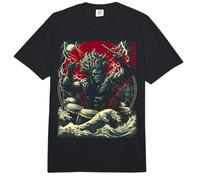 Japonés Tokio Anime Trueno Dios Tocando Tambores Comfort Colors Adult Heavyweight T-Shirt