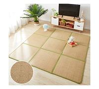 Japonés Tradicional Natural Bambú Fibra Alfombra Tatami Salón Suelo Japonesa Rectangular Espuma de Memoria Rota Alfombras Tatami Plegable Dormir Mat de Madera Alfombra para for Living Room Playroom