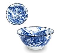 Japonés udon bowl xl - Dragón - Tazón de ramen - Plato Udon - Grande - Cuenco para aperitivos - Ensaladera - Tazón de fideos - Tazón de fideos - Tazón de sopa - Cuenco de desayuno - Tazón de frutas -