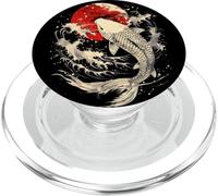 Japonés Vintage Woodblock Koi Fish Tattoo Art PopSockets PopGrip para MagSafe