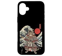 Japonés Wave Samurai Cat Warrior Ukiyo-e Art Hombres Mujeres Niños Carcasa para iPhone 16 Plus