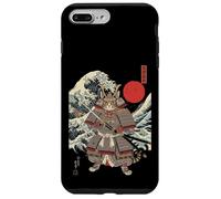 Japonés Wave Samurai Cat Warrior Ukiyo-e Art Hombres Mujeres Niños Carcasa para iPhone 7 Plus/8 Plus