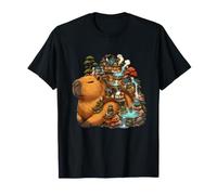 Japonés Zen Hot Spring Capibara Fantasy Village Camiseta