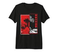 Japonesa Estética Japonés Hokusai Gran Ola de Kanagawa Camiseta Premium