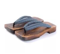 Japoneses Chanclas Zuecos,Los Hombres Tacones Altos Zapatillas,chinoTradicionales para Mujer Sandalias Antideslizantes Kimono Zapatillas(Size:EU 43,Color:Azul)