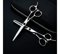 Japoneses De Acero Inoxidable Tijeras Del Peluquero De 6.0 Pulgadas, Tijeras De ReduccióN Del Pelo Corte De Pelo De Rodamiento 440C Tijeras De PeluqueríA Profesional,Plata,6 inch
