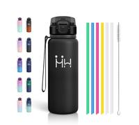 JAPORIA Botella Agua Acero Inoxidable 750ml, Botella Termica con Pajita, a Prueba de Fugas, Thermos sin BPA, Cantimplora para Gimnasio, Deporte y Viaje, Adultos, Preescolar, Guardería