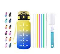 JAPORIA Botella de Agua Niños 500ml, Cantimplora Infantil con Pajita, a Prueba de Fugas, Con Cierre de Seguridad, Fácil de Limpiar, Ideal para Colegio, Parque, Actividades Infantiles, Bicicleta, Yoga