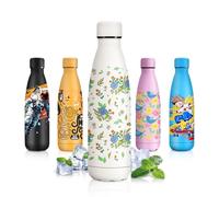 JAPORIA Botella Termica 500ml, Cantimplora Termo con Doble Aislamiento, Personalizada, sin BPA, Fácil de llevar, Cantimplora Termica para Camping, Fitness