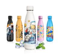 JAPORIA Botella Termica 500ml, sin BPA, Personalizada, Botella Acero Inoxidable, Termos, Cantimplora Termica para Escuela, Adultos, Deporte