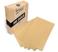 Japun - postales, juego de tarjetas de papel kraft (100 piezas) para diseñar, escribir o imprimir usted mismo - 300 g/m² - DIN A6-105 x 148 mm - marrón claro