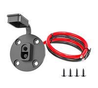 Jaqperd Conector SAE,Puerto de Pared Lateral Enchufe Resistente una la Intemperie Solar, Conector Universal de Montaje Empotrado para Cargador de BateríA de Generador Solar(Paquete de 1)