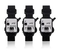 Jaqperd Contador de Puntaje de Golf de 3 Piezas, Mini Reloj de Contador de Golpes de Golf con un Toque de Reinicio del Contador de Anotaciones del Marcador del Conteo de Golf