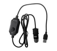 Jaqperd PequeñO Calentador de Acuario Rango de Temperatura Ajustable Pantalla Digital Carga USB para Mini Tanque Tanques de Tortuga