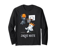 Jaque Mate Ajedrez Y Baloncesto Regalo Divertido Ajedrez Manga Larga