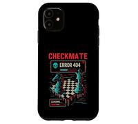 Jaque mate Error 404 Glitch Chessboard Art Ajedrez Jugador Carcasa para iPhone 11