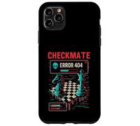 Jaque mate Error 404 Glitch Chessboard Art Ajedrez Jugador Carcasa para iPhone 11 Pro Max