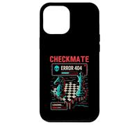 Jaque mate Error 404 Glitch Chessboard Art Ajedrez Jugador Carcasa para iPhone 12 Pro Max