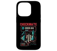 Jaque mate Error 404 Glitch Chessboard Art Ajedrez Jugador Carcasa para iPhone 14 Pro