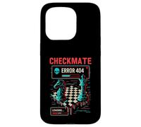 Jaque mate Error 404 Glitch Chessboard Art Ajedrez Jugador Carcasa para iPhone 15 Pro