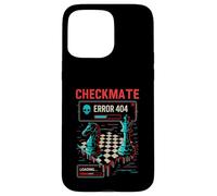 Jaque mate Error 404 Glitch Chessboard Art Ajedrez Jugador Carcasa para iPhone 15 Pro Max