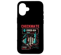 Jaque mate Error 404 Glitch Chessboard Art Ajedrez Jugador Carcasa para iPhone 16