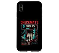 Jaque mate Error 404 Glitch Chessboard Art Ajedrez Jugador Carcasa para iPhone XS Max