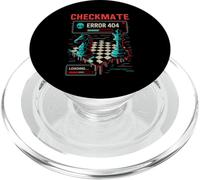Jaque mate Error 404 Glitch Chessboard Art Ajedrez Jugador PopSockets PopGrip para MagSafe