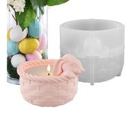 Jar Mold - Silicona, 3,62 x 3,98 x 2,95 in Bunny Basket Non-Stick | Smooth Release Resin Molds, Jewelry Container Crafting Mold For Home, Table Display, Parties, Workshops, Classroom Projects