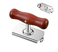 Jar Opener - Adjustable Lid Oрener | Manual Bottle Opener For Weak Hands & Seniors | Stainless Steel Manual Gripper With Wooden Handle, Anti-Slip Easy Twist For Kitchen, Travel, Restaurant