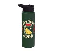 Jar Test Crew Viral Food Humor Stainless Steel Insulated Water Bottle