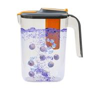 Jarabarra de agua con infusor: cámara interna desmontable, cuerpo transparente duradero, olla fría aislada | CARAFE de refrescos de uso múltiple, elegante recipiente de mezclador de frutas, servidor d