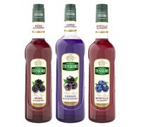Jarabe con fruta negra Teisseire - Blackberry, Blackcurrant, Blueberry - 2x70cl y 1x1l