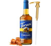 Jarabe de café, jarabe con sabor a caramelo sin azúcar para bebidas, bomba incluida, 750 ml