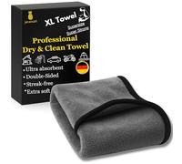 jaramari® paño de Microfibra súper Absorbente, 60x40 cm, Color anthracita. Ideal para Coche y Superficies: Seca Antes de pulir y Limpia Cristales, delicados y más con diseño de Doble Capa. (1)