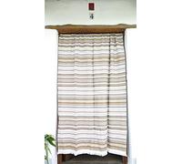 Jarapa Home Made with love Cortina Alpujarreña Rustica,(160 x 215 cm), Variedad marrón Color 920 Hecha en España, Fibra Natural de algodón - Cortina para Puerta Exterior mosquitera y Parasol