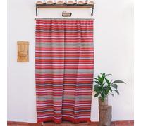 Jarapa Home Made with love Cortina Alpujarreña Rustica, Hecha en España, Fibra Natural de algodón - Cortina para Puerta Exterior mosquitera y Parasol, Medidas 160x215 cm (Rojo)