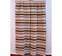 Jarapa Home Made with love Cortina Alpujarreña Rustica, Hecha en España, Fibra Natural de algodón - Cortina para Puerta Exterior mosquitera y Parasol, Medidas 160x215 cm (Blanca/Multicolor)