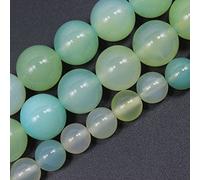 jarc Cuentas Para Pulseras Energéticas Pulsera de Yoga Pulsera DIY Cuentas de Piedra Verde Manzana Ágata 60 Piezas, 34 cm, 6 mm
