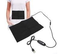 Jarchii Calentador de Tela, tapete Calefactor de Cintura, Carga USB portátil, Lavado, Negro, Duradero, Ligero, Calentador, Cuello para Lumbar