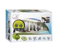 Jardibric - Kit Completo de Nebulización Fija BRU071 con Temporizador, 10m de Manguera, 6 Conexiones, Boquillas Antigoteo a 2 Bares, 20 Pinzas y 20 Abrazaderas - Ideal para los Días Calurosos.
