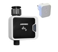 Jardibric - Programador wifi de riego con aplicación "Tuya Smart", control remoto y voz (Google/Alexa), IP54, caudal 2100 L/h, presión 0,5 a 8 bares, 1 vía, función manual y lluvia dela