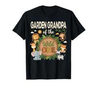 JARDÍN Abuelo del Salvaje Safari Primer Cumpleaños Camiseta
