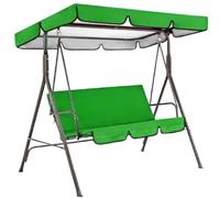 Jardín al aire libre Swing Canopy, Funda de dosel plisada for silla terraza, 2 piezas, multicolor, 142x120x18cm(Green)