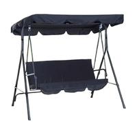 Jardín al aire libre Swing Canopy, Reemplazo de dosel for asiento jardín, multicolor, varios tamaños(Black,164x114x15cm)