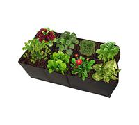 Jardín Bolsas - Plantador Rectángulo Crecer Bolsas, Plantador Rectángulo Con 8 Bolsas de Plantas de Jardín | Transpirable Jardín Bolsa Para El Cultivo, Grandes Macetas Plantadores De Tela Plantador